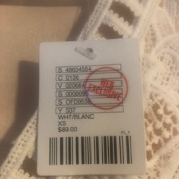 UO White Floral Lace Ladder Mini Dress - Picture 6 of 8